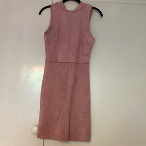 Suede Pink Mini Dress Size Small